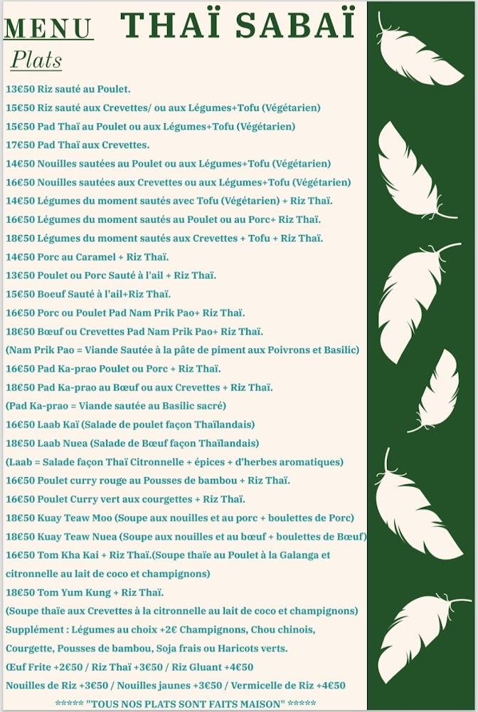 THAI SABAI - Menu Image 4